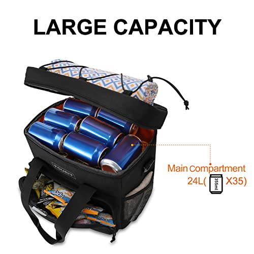 Image of TOURIT Small Soft Cooler Bag Insulated, 24 /35 /46-Can Lunch Cooler Bag, Ice Chest, 14.6 /24 /32L Leakproof & Portable Coolers for Picnic, Beach, Camping, Work, Travel, Trip