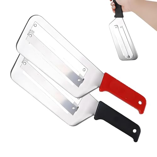 Cortador De Verduras,Picador De Hortalizas | Cortador Manual De Alimentos Acero Inoxidable Con Doble Cuchilla Para Cocina Doméstica Comercial Camping Ensaladas De Repollo Y Comidas Chef