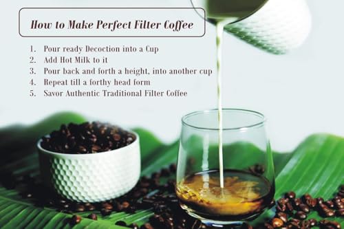 Image of Traditional Stainless Steel South Indian Filter Coffee Maker, 100ml Small, Size 0 with Dabra Set | Madras Kaapi Drip Decoction Maker Brewer Dripper with Cleaning Brush
