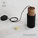 DUHU Black and Wood Pendant Light,Modern Kitchen Pendant Light Over Island,Industrial Metal Lampshade,Single Hanging Light E26 for Dinning Table,Bedroom Nightstand,Bar,Farmhouse,Height Adjustable