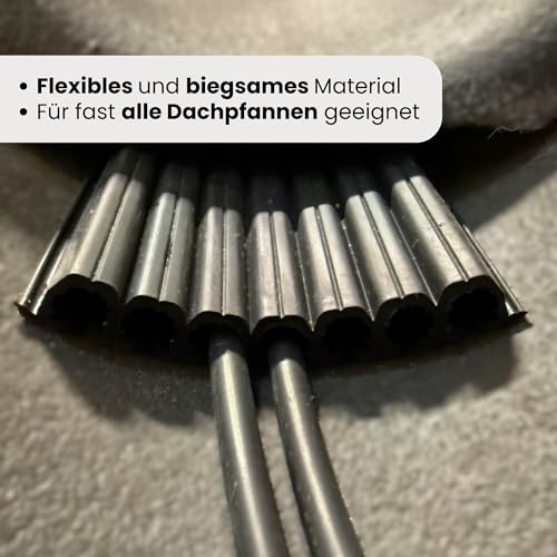 2 x Dachdurchführung Solar (bis zu 7 Kabel mit 6 mm² Dicke) - PV Kabeldurchführung für Solaranlage auf Ziegeldach - Solar-Kabeldurchführung Wasserdicht - Durchführung für Solarkabel (0% MwSt.)
