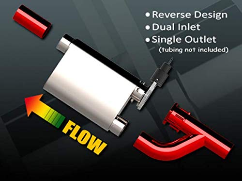 Qtp 13301C 3.00 Inch Reverse Screamer Twintronic Muffler #TOP4