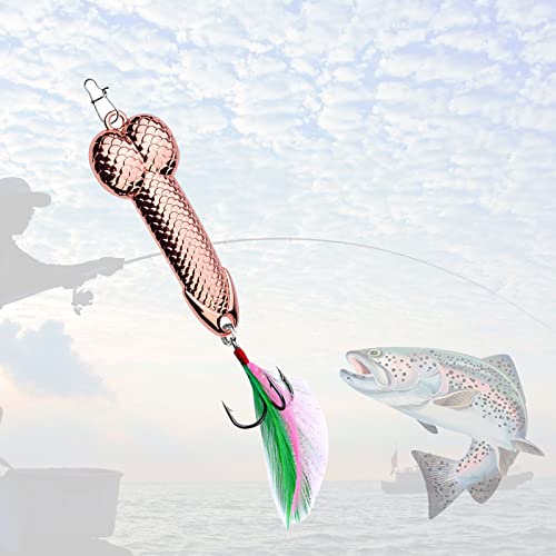 Enjoyard Divertido Cebo de Pesca, señuelos Spinning Regalo, Juego de Accesorios de Pesca para Trucha, 15 g, Adecuado para el día de San Valentín, cumpleaños