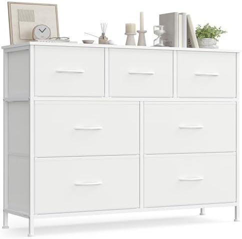SONGMICS Cómoda, con 7 Cajones para Dormitorio, Mueble de Almacen...
