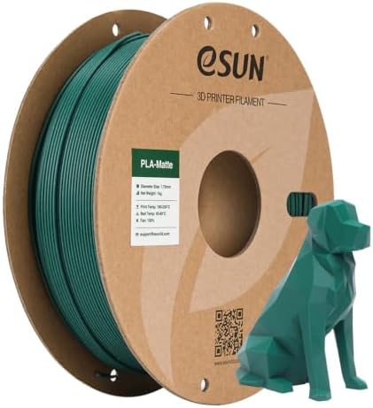 eSUN Aufgerüstet Matte PLA Filament 1.75mm, Matte PLA 3D Drucker Filament, Maßgenauigkeit +/- 0.02mm, 1KG Spule (2.2 LBS) 3D Druck Filament für 3D Drucker, Matte Morandi Grün