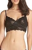 Intimately Free People Womens Evelina Lace Metallic Bralette Black M