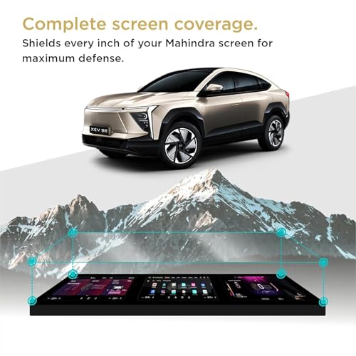 Image of Spartan Shield MATTE [2 PACK] Screen Protector For MAHINDRA XEV 9E 2026 Electric SUV || 12.3 Inch Full Touchscreen Display Guard + Storage Panel Film || Accurate Fit For 9 E Pack One, Pack Two , Pack Three & 3 Select Models || Anti Scratch || Water Repellant || With Complimentary Installation Kit || Bubble Free Application || XEV9E | XEV9S Digital Instrument Cluster Protective Film || XEV9E 2025 Car Stereo Accessories [Not Tempered Glass]