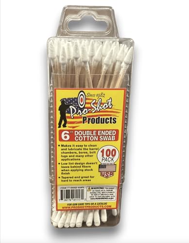 Pro-Shot Products Double End Cotton Swab - Tapered Tip and Regular Tip - 6" Length - 100 Qty.