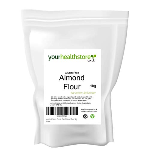 yourhealthstore Premium sin gluten, harina de almendras finamente molida 1kg, sin OMG, blanqueado, keto, vegano, de España (bolsa reciclable).