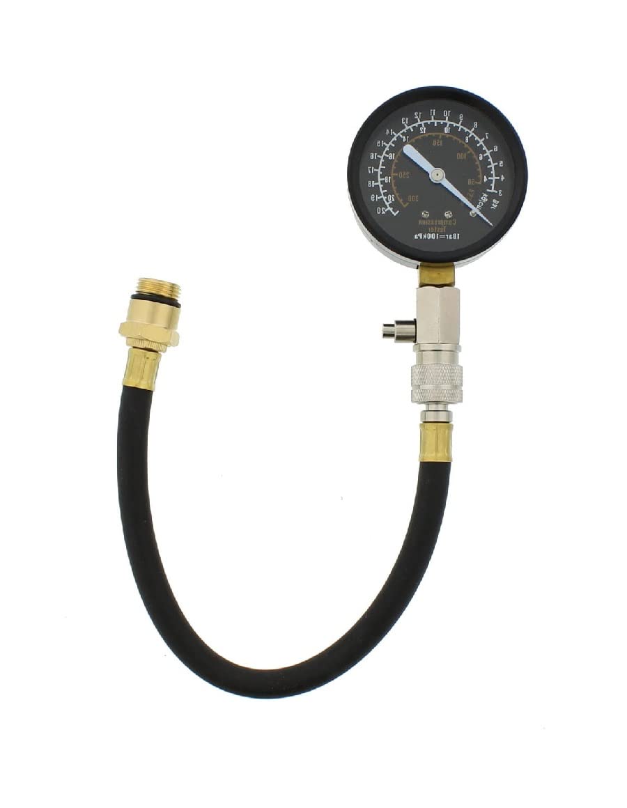 Compression Tester and Adapter - 14 and 18mm Automotive Compression Gauge