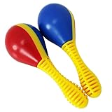 Longitud: 12.5cm A-Star AP5101 - Maracas de Plástico, Multicolor, Pequeño