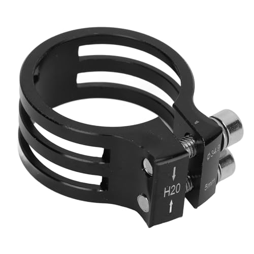 HERCHR Bike Seat Post Clamp, 34.9mm Aluminum Alloy QuickRelease Seat Tube TightenerClip CarbonFiber BikeSeat Clamp for RoadBike