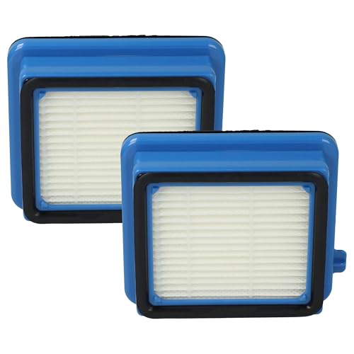 vhbw 2x Filter compatible with AEG FX9-1-ALRG, FX9-1-4ST, FX9-1-4IG, FX9-1-IBM, FX9-1-ANIM Vacuum Cleaner - HEPA filter Black/Blue White