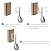 ERKOON 2 Packs Heavy Duty Gate Wheel Spring-Loaded Gate Casters, 3 inch Sliding Gate Wheels for Wooden Gate, Metal Tube Gate, Fence, 200-400lbs Load Capacity (3inch 2PCS)