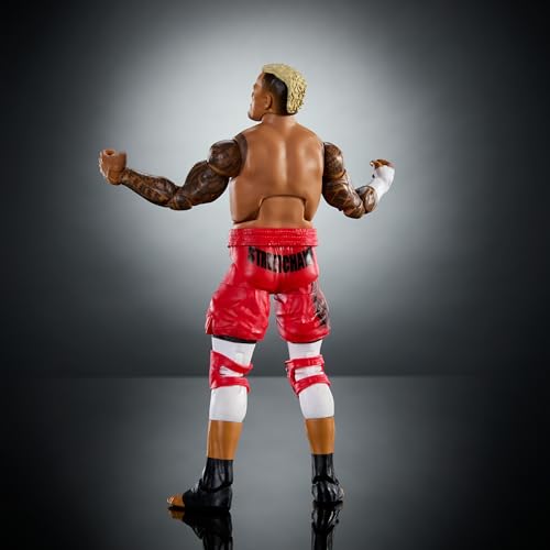 Mattel WWE Elite Action Figure & Accessories, Series #107 Solo Sikoa 6-inch Collectible with 25 Articulation Points & Swappable Hands