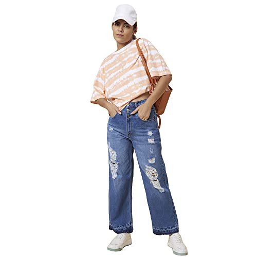 Image of Globus Women Blue Boyfriend Fit Mid-Rise Jeans