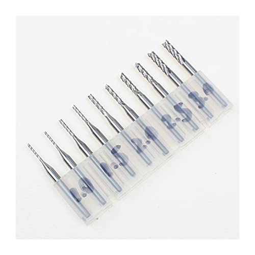 BERWENNY 1.0mm 1.5mm 2.0mm 2.5mm 3.0mm End Mill Tools CNC Cutting Bit Milling Cutters Kit Compatible with Engraving Milling Machine