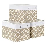 DULLEMELO Fabric Storage Bins, Foldable Storage Baskets for Organizing, Collapsible Rectangular Fabr