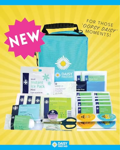 82 Piece Children's First Aid Kit | Eco Friendly Daisy First Aid Premium Travel | Paediatric, Family First Aid Kit for Home and Holiday. Essentials for Toddlers | Recycled Material Zip Up Case - Image 4