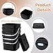 Vesici 6 Pcs 5 Gallon 3 Gallon Square Bucket Pail with Plastic Handle and Lid Storage Food Container Industrial Pail with DIY Label Sticker for Camping Fishing Paint Water Art Crafts Project, Black