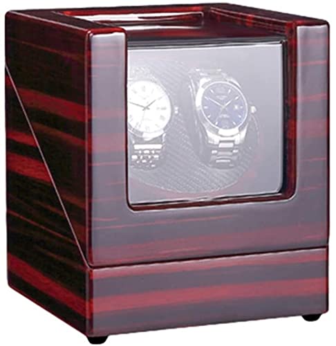 Caja giratoria para dos relojes con luz azul y motor silencioso YZCIS