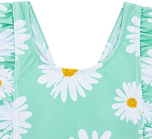 Image of RAISEVERN Baby Girls Swimsuit Ruffles Bathing Suits Cute Beach Sport Swimming Backless Summer One Piece Swimwear 2-7 Years