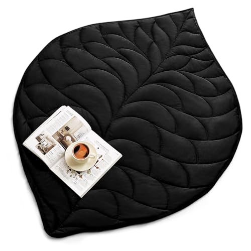 Image of Kaisa Weighted Blanket for Adults (7 lbs, 41 inch x 53 inch),Soft Weighted Lap Blanket Machine Washable, Small Heavy Blankets with Glass Beads for Travel & Sleep,Black