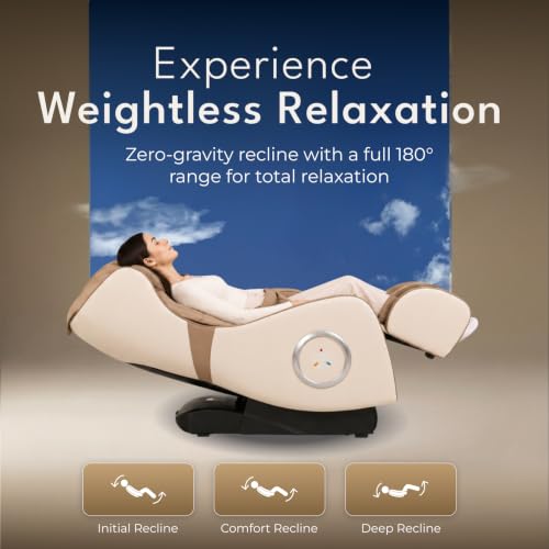 Image of CULT Nova Massage Chair for Home | SL-Track Full Body Massage Chair | Zero Gravity Recliner | Airbag Compression | Heating for Waist & Calves | Bluetooth Speakers | Remote Control