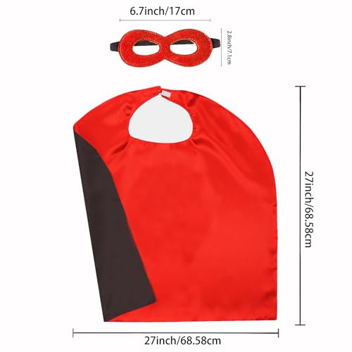 Image of Superhero Capes for Kids Halloween Costumes and Dress up - Superhero Toys Capes 4-10 Year for boys birthday party Gifts