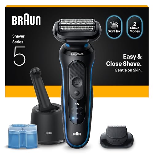 Braun Series 5 Elektrorasierer Herren, Rasierapparat mit 50 Min. Akku, 4in1 SmartCare Reinigungsstation, +1 Aufsatz, Kabelloser Nass- und Trockenrasierer für Männer, Wasserdicht, 52-B7200cc, Blau Braun Series 5 Elektrorasierer Herren, Rasierapparat mit 50 Min. Akku, 4in1 SmartCare Reinigungsstation, +1 Aufsatz, Kabelloser Nass- und Trockenrasierer für Männer, Wasserdicht, 52-B7200cc, Blau