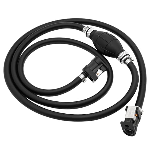 NOTETOUPT Fuel Line Assembly 5/16 8mm Fuel Gas Line Hose for Marine Outboard Boat Motor RVs Fuel Assembly ith Primer Bulb Steel Hose Clamps with Primer Bulb Steel Hose Clamps 6FT fuel line