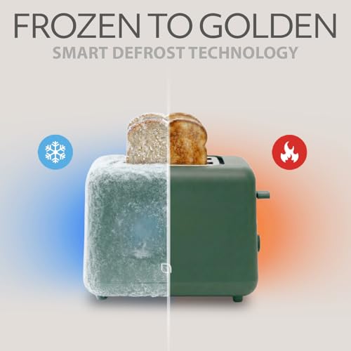 Image of WILLOW Eco Series 2-Slice Toaster, Extra-Wide Slots for Bagels & Artisan Bread, 6 Shade Browning Settings, High-Lift Toast Boost, Removable Crumb Tray, Cancel /Defrost Buttons, Toaster 2 Slice
