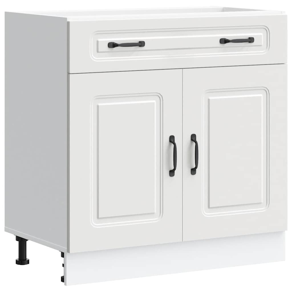 (Kitchen Base Cabinet 80 Cm) Vidaxl Oven Cabinetsâ Kitchen Cabinet Oven Unit 2 Pcs Lucca Engineered Wood 8721158418432