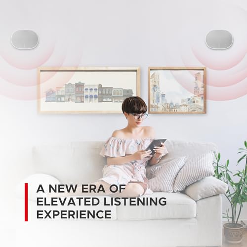 Image of Sound Bass ERA300 Wall Mount Bracket, Low Profile, White, Twin Pack, Compatible with Sonos ERA 300 Speaker, Complete with All Fixing Hardware