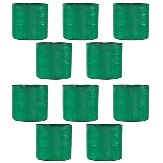MAHIRA HDPE Poly UV Protected Round Nursery Plants Grow Bags 15x15 Inch Pack of 10, Green Color Suitable for Terrace and Vegetable Gardening (B0DB2C9X7W) Amazon Price History, Amazon Price Tracker
