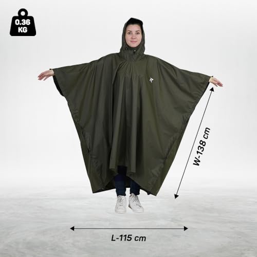 Image of ROCKSPORT Unisex Outdoor Rain Poncho for Adult,Multi Use, Waterproof, Lightweight, Reusable & Packable, One Size Fits Most