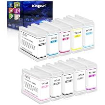 T47A Ink Cartridge Set Compatible with SureColor P700 P900 P708 P908 Printer T47A1 T47A2 T47A3 T47A4 T47A5 T47A6 T47A7 T47A8 T47A9 T47AD 10 Pack