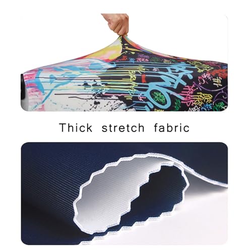 Image of WUJIAONIAO Travel Luggage Cover Baggage Suitcase Cover Protector Skins 18-32 Inch, Graffiti A8, S (for 18--20 inch luggage), Fashion