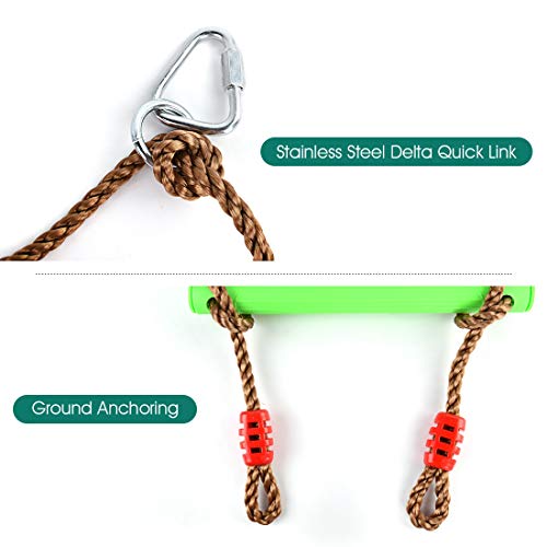 6.6 Ft Climbing Rope Ladder for Kids, Climbing Ladder Hanging Rope Ladder for Indoor Play Set and Outdoor Tree House, Playground Swing Set and Ninja Slackline