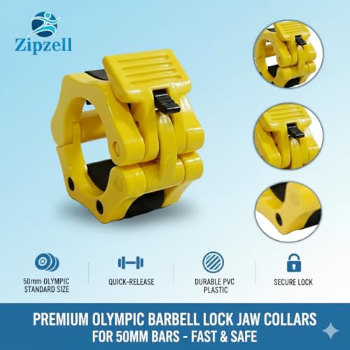 Image of Sports Olympic Barbell Rod, 3 Feet Chrome Finish, 28mm Internal and 50mm Outer Diameter, with PVC Collars for Weightlifting, Powerlifting, Home Gym
