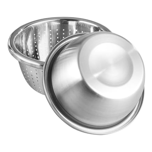iplusmile 1 Juego Lavabo Para Platos Colador Colador De Cesta Cuenco Para Lavar Frutas Escurridor De Arroz Coladores De Malla Fina Cesta De Drenaje Lavabo De Frutas Acero Inoxidable Plata
