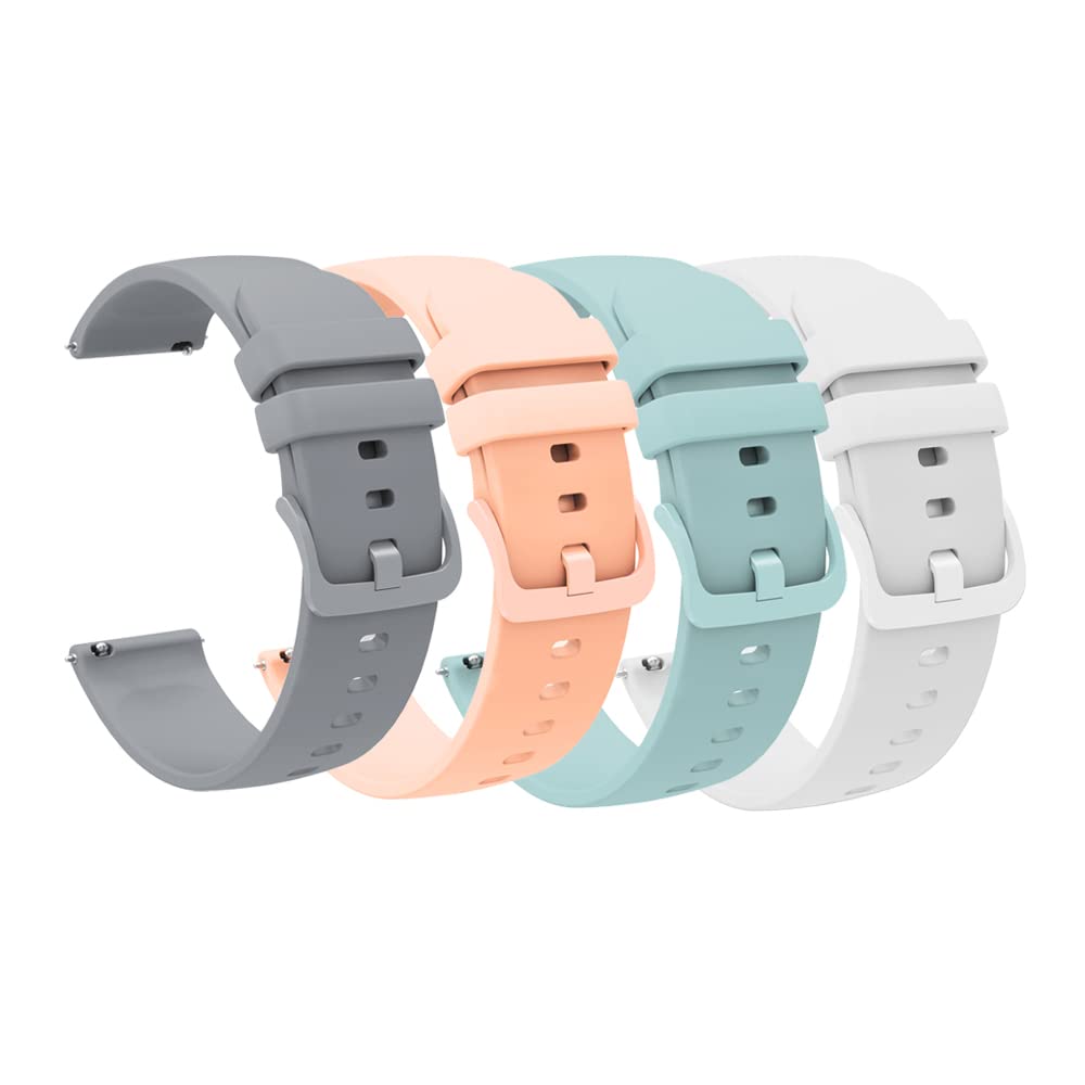 Silicona Suave Correa Compatible con Huawei Watch GT3 42mm, Galaxy Watch 3 41mm, Galaxy 4 - 20mm Transpirable para Mujeres y Hombres