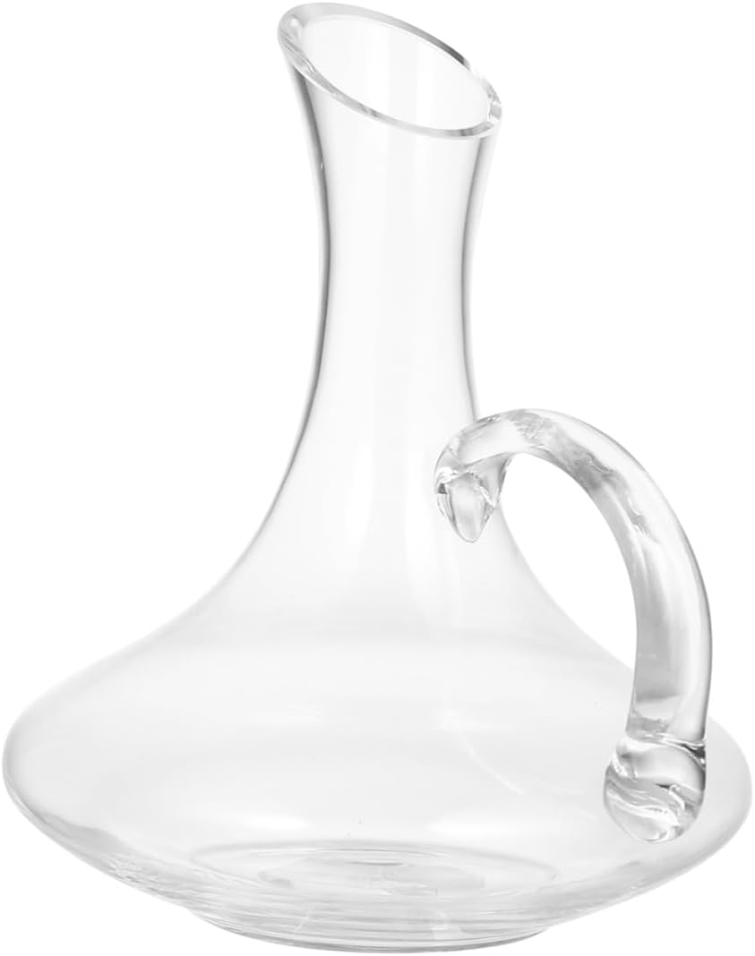 Alipis 1Pc Glass Wine Decanter with Handle Decoration Drink Distributor for Enhancing Wine Flavor for Parties and Gifting