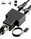 CableGeeker Ethernet Splitter High Speed, 100Mbps Ethernet Splitter 1 to 2 [2 Devices Simultaneous Networking], RJ45 Internet Splitter with USB Power Cable, Network LAN Splitter for Cat 5/6/7/8 Cable