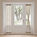 H.VERSAILTEX Energy Smart Sidelight Natural Linen Poly Blended Sheer Curtains for Entry Door/Front Doors -Single Piece W25 x L72-Inch - Taupe