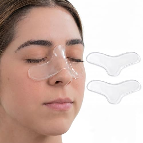 Image of CPAP Nose Pads (Pack of 2), Soft Nasal Gel Pads for CPAP Masks, Leak Prevention, Customizable & Trim-to-Size, Reusable & Washable Nose Protector for Sleep Apnea Therapy
