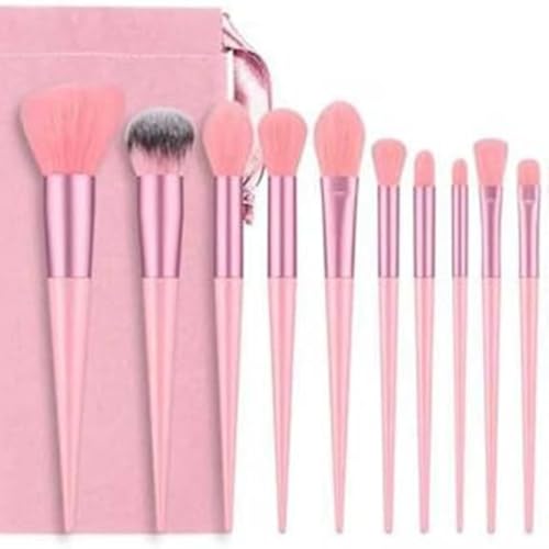 Kit de Pincéis de Maquiagem 13 Peças Profissional, Cerdas Sintéticas,Para Base, Blush, Sombra, Delin