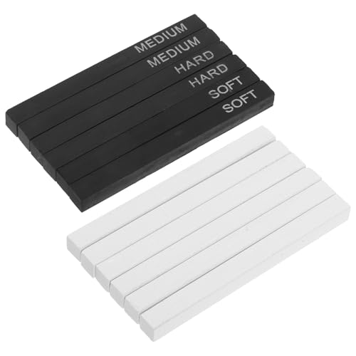 minkissy Barras de Carbón Comprimido para Artistas 6 Unidades 6 Lápices de Resaltado, Herramientas de Dibujo al Carboncillo para Bocetos y Sombreado en Pintura y Manualidades