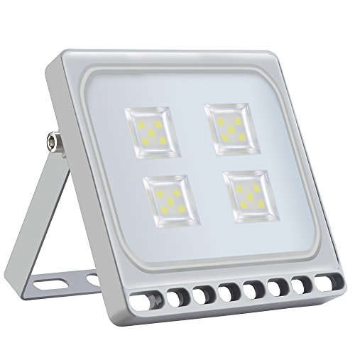 ultra-mince Projecteur LED Extérieur, Imperméable IP67, Intérieur et Extérieur pour Jardin Cour Terrasse Square Usine Phare - Haute qualité par Yuanline (Blanc froid, 20W)