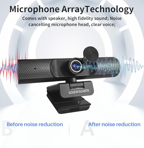 マイク&ステレオスピーカー付きFHDウェブカメラ、3イン1コンピューターカメラ、1080P、内蔵プライバシーカバー、USBプラグ&プレイ、1.5mケーブル、ビデオ会議、ストリーミング、オンラインクラス用のモダンなデザイン。